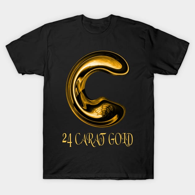 24 carat Gold Millionaire Sacred Geometry 3D T-Shirt by PlanetMonkey